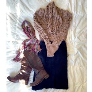 Knit Black Skirt, XS